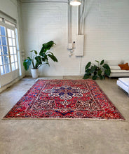 Load image into Gallery viewer, Janetta | 8.2x11.9 | Stunning Butterfly Geometric Persian Bakhtiar - The Curated Loom