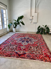 Load image into Gallery viewer, Janetta | 8.2x11.9 | Stunning Butterfly Geometric Persian Bakhtiar - The Curated Loom