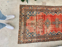 Load image into Gallery viewer, Henry | 3.6x10 | Surreal Antique Malayer Sarouk Serapi - The Curated Loom