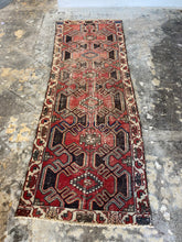 Load image into Gallery viewer, Rhett | 2.7x7.0 | Antique Serapi Heriz | Geometric Worn Tribal Runner