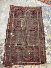 Load image into Gallery viewer, Thread bare primitive worn tapestry rug | 58x34 |