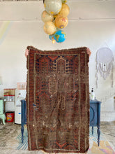 Load image into Gallery viewer, Thread bare primitive worn tapestry rug | 58x34 |