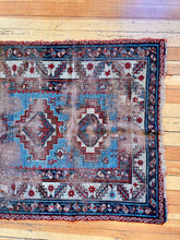 Load image into Gallery viewer, Ronan | 3.6x6.7 | Distressed Primitive Antique Caucasian Kuba |