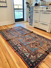 Load image into Gallery viewer, Ronan | 3.6x6.7 | Distressed Primitive Antique Caucasian Kuba |