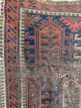 Load image into Gallery viewer, Thread bare primitive worn tapestry rug | 58x34 |