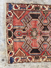 Load image into Gallery viewer, Rhett | 2.7x7.0 | Antique Serapi Heriz | Geometric Worn Tribal Runner