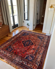 Load image into Gallery viewer, Sutton l 4.4x7 l Rich and Moody Red & Blue Qashgai