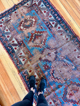 Load image into Gallery viewer, Ronan | 3.6x6.7 | Distressed Primitive Antique Caucasian Kuba |