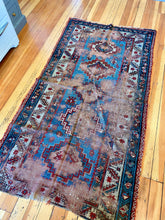 Load image into Gallery viewer, Ronan | 3.6x6.7 | Distressed Primitive Antique Caucasian Kuba |