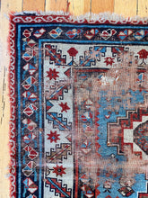 Load image into Gallery viewer, Ronan | 3.6x6.7 | Distressed Primitive Antique Caucasian Kuba |
