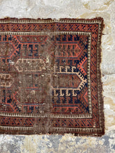 Load image into Gallery viewer, Thread bare primitive worn tapestry rug | 58x34 |
