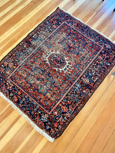 Luca | 3.2x4.2 | Stunning naturally worn Caucasian Kazak