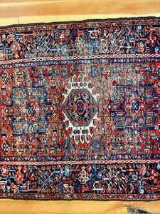 Luca | 3.2x4.2 | Stunning naturally worn Caucasian Kazak