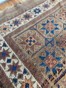 Arley | 2.7x4.7 | HARD to FIND - Antique, Neutral-toned Baluch