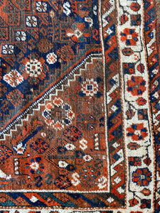 Napa | 7.2x10.0 | Awesome floral + tribal antique rug