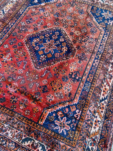 Sutton l 4.4x7 l Rich and Moody Red & Blue Qashgai