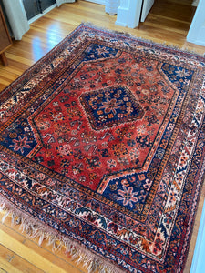 Sutton l 4.4x7 l Rich and Moody Red & Blue Qashgai