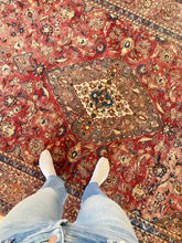 Load image into Gallery viewer, Hayley | 6.5x10.3 | Lovely Neutral Toned Antique Kashan Mohtasham
