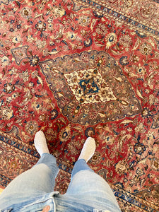 Hayley | 6.5x10.3 | Lovely Neutral Toned Antique Kashan Mohtasham