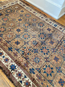 Arley | 2.7x4.7 | HARD to FIND - Antique, Neutral-toned Baluch