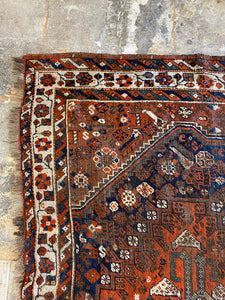 Napa | 7.2x10.0 | Awesome floral + tribal antique rug