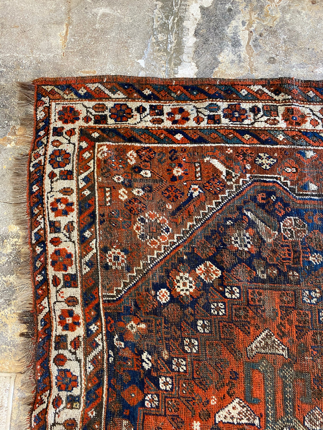 Napa | 7.2x10.0 | Awesome floral + tribal antique rug