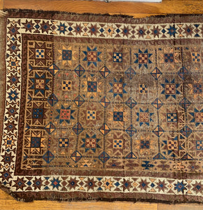 Arley | 2.7x4.7 | HARD to FIND - Antique, Neutral-toned Baluch